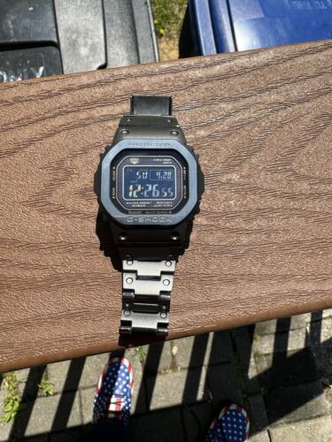Casio G-Shock GMW-B5000MB-1JF Full Metal Czarny Cyfrowy zegarek męski ze stali nierdzewnej - Zdjęcie 1 z 7