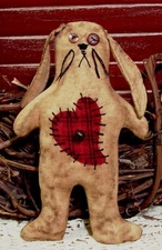 PATTERN ~ PRIMITIVE BUNNY RABBIT ORNIE/TUCK!  PERFECTLY PRIM!! QUICK EASY!!