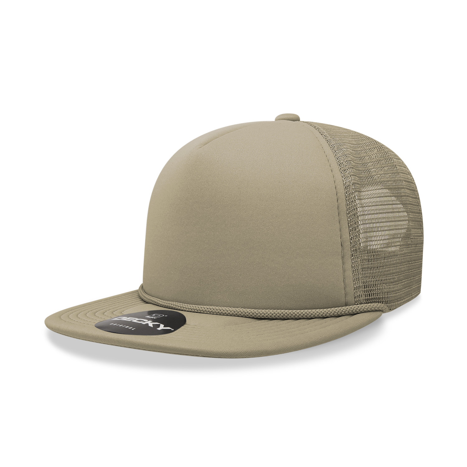 Decky 5 Panel High Profile Structured Foam Trucker - 6026