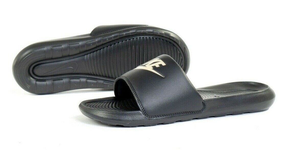 Nike Victori One Slide - Black/Metallic Gold/Black - CN9675- 00 6 - size 13