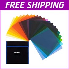 20 Assorted Color Gel Filters, 10x10 Inches - Ultimate Photography Lighting Kit