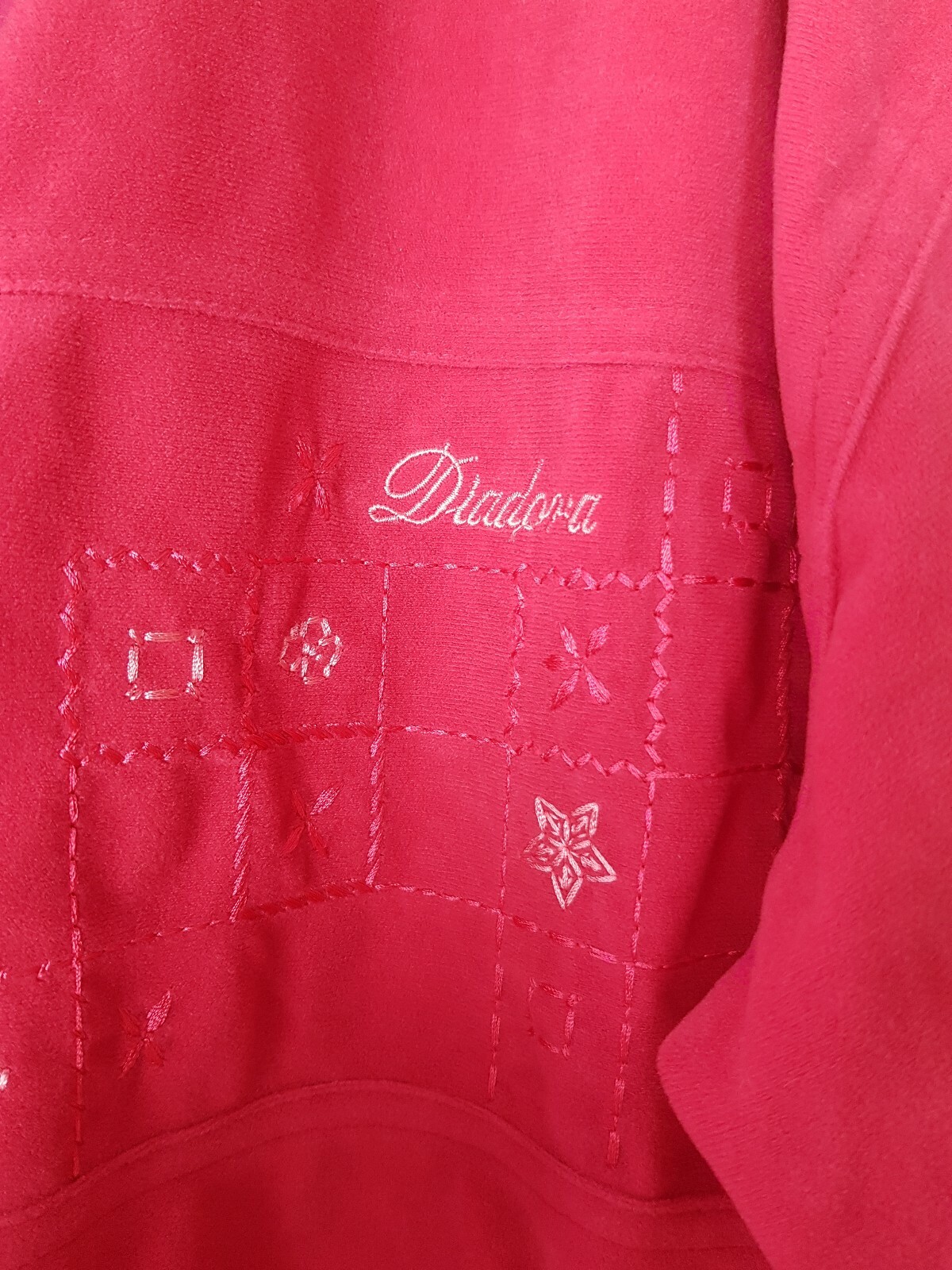 Retro Diadora 90's Pink Shell Jacket flower patches Tracksuit- Oversized Womens image 2