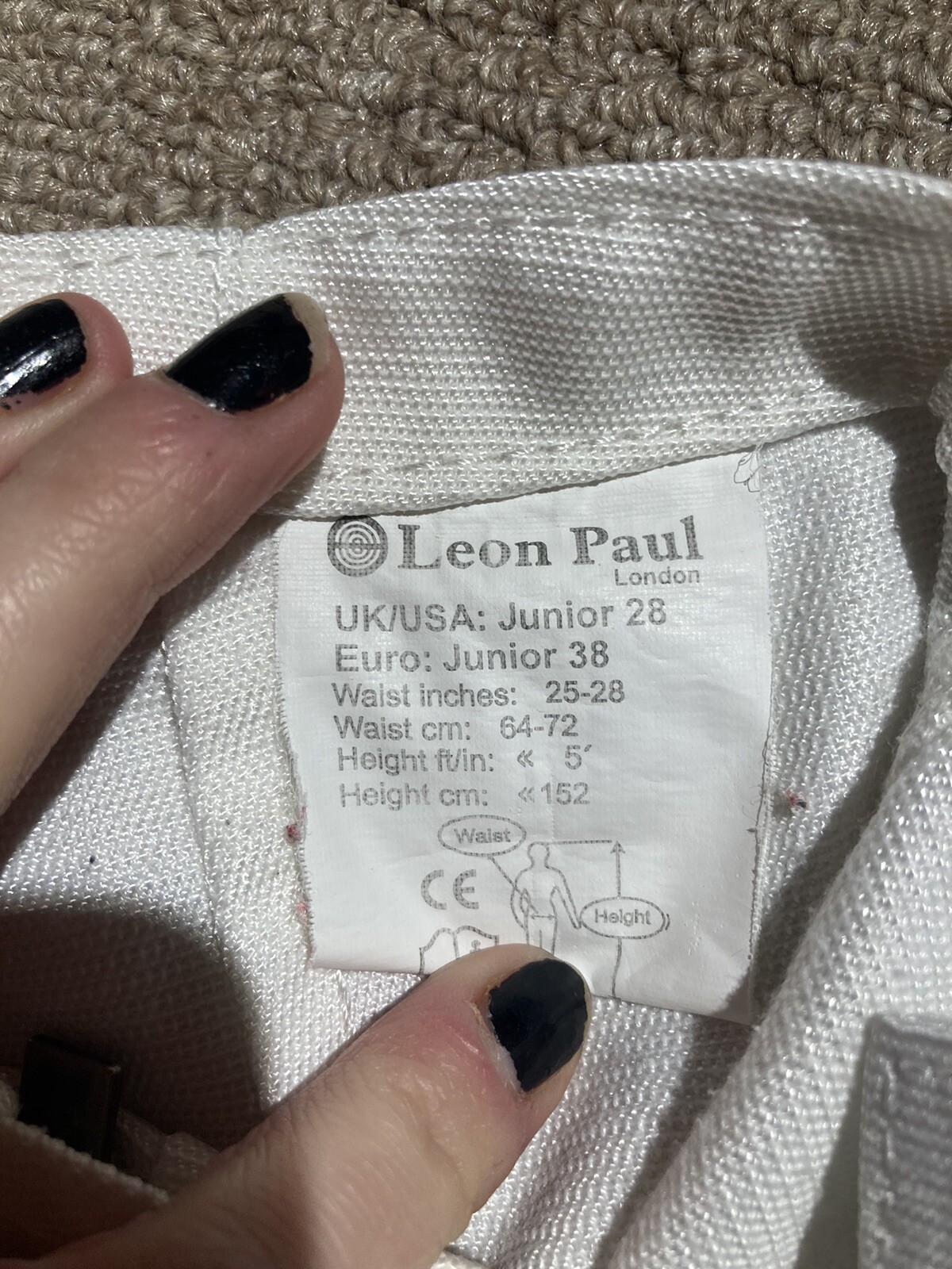 Leon Paul London Kids Fencing Breeches Junior Size 28 eBay
