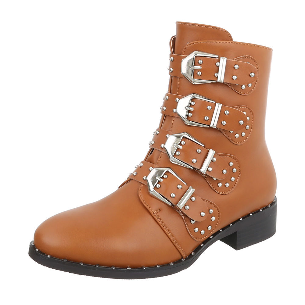 Damenschuhe Stiefeletten WOW Nieten Stiefel 82987 Camel 37 Damenschuhe Stiefeletten WOW Nieten Stiefel 82987 Camel 37