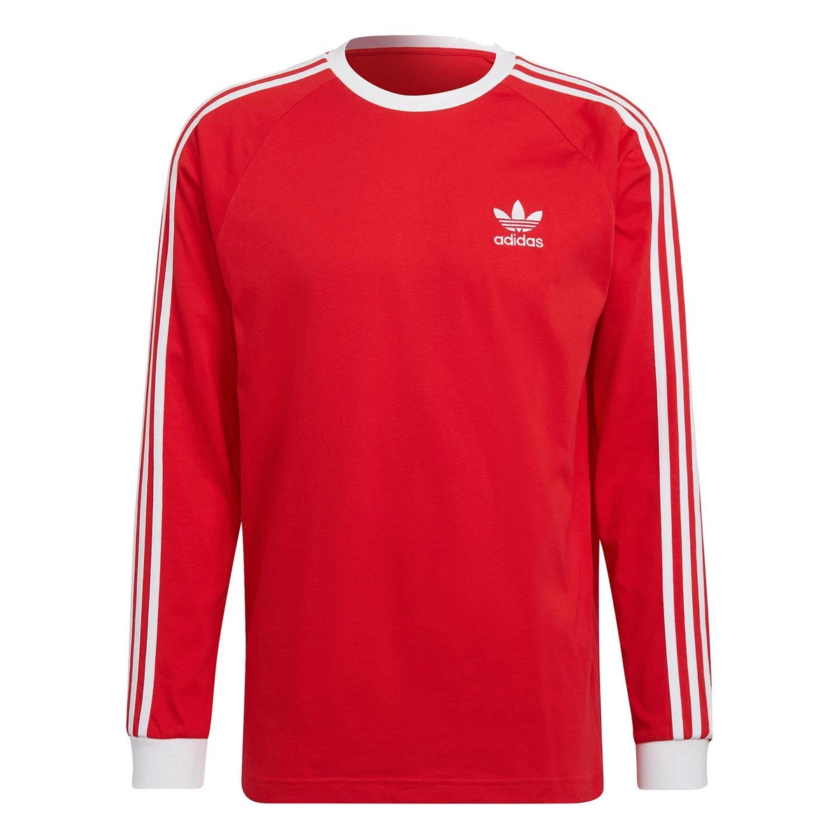 Adidas red and white long sleeve clearance