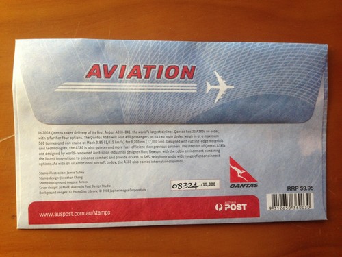 2008 AUSTRALIA AVIATION FDC SUNSTAMP EXHIBITION 2 STAMPS SPECIAL - Picture 2 of 6