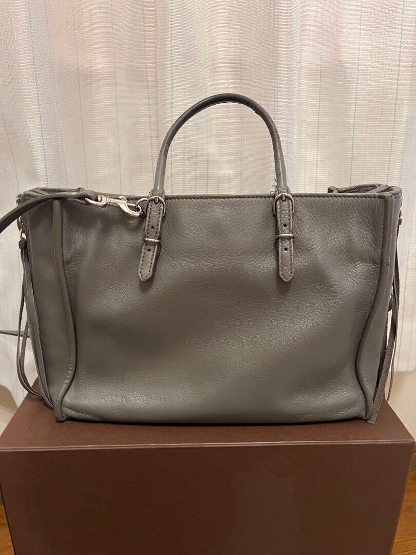 Balenciaga Papier A6 Leather Handbag 2way Shoulder Bag Gray Balenciaga Papier A6 Leather Handbag 2way Shoulder Bag Gray