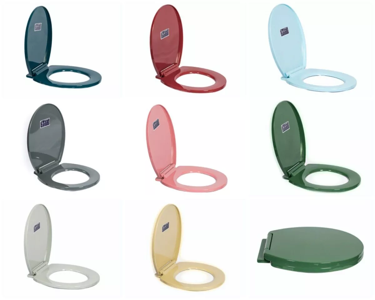 Colourful Range Soft Close Toilet Seat Oval Shaped WC to Fit Standard UK Toilets