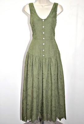 light green and black dress Vintage 1950s Mint Green Pinstriped Eyelet Dress main image 1