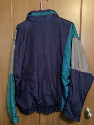 Vintage Activewear Brand Wind Breaker Jacket Full Zip Size L