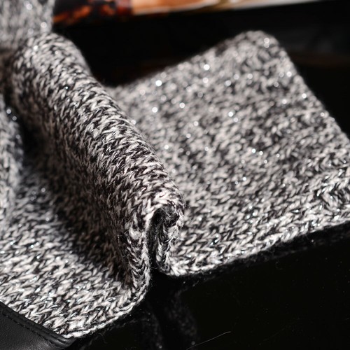 New Women's Ladies Real Leather Knitted Cuffs Party Evening Opera/Long Gloves - Picture 8 of 13