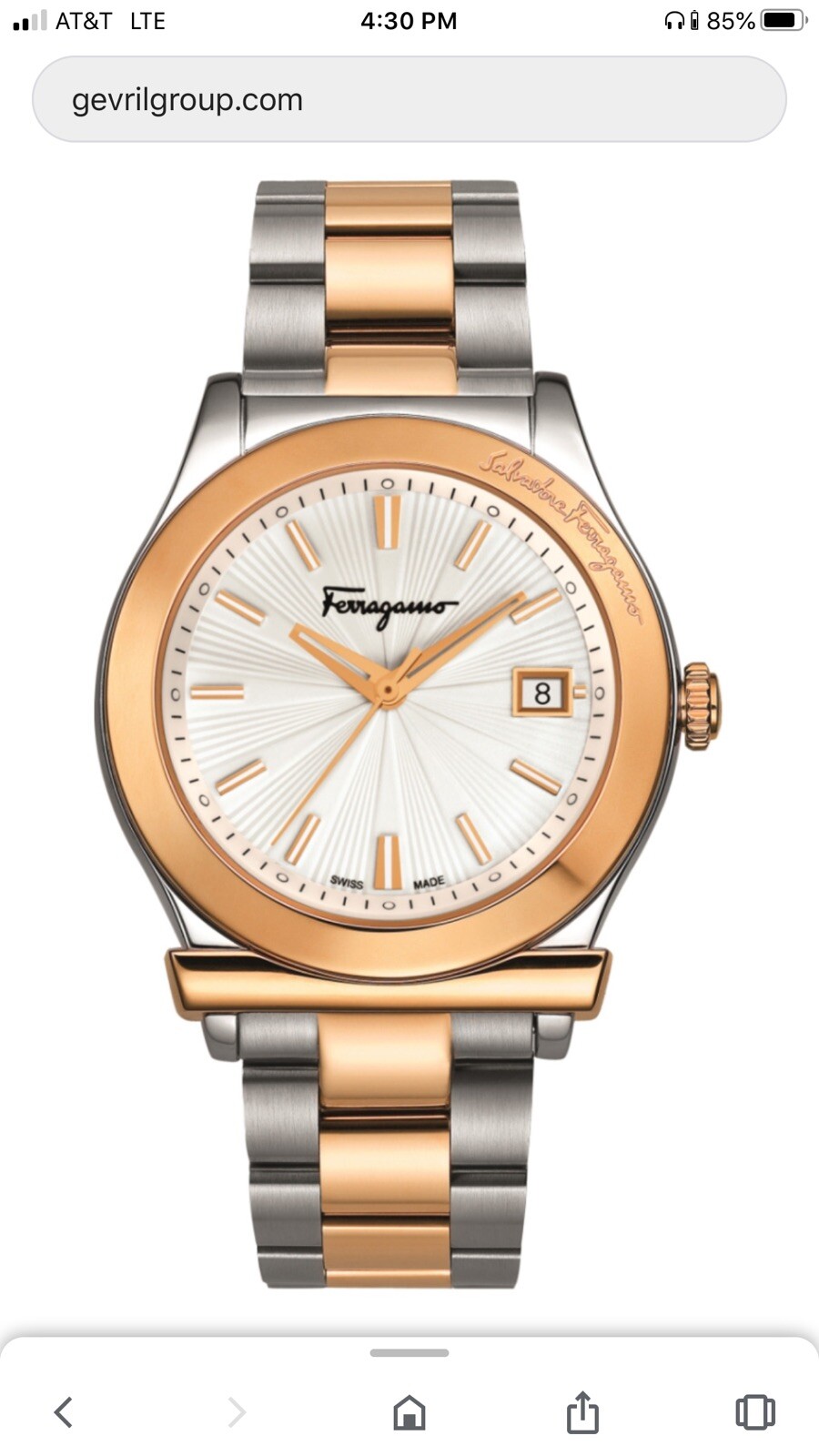 salvatore ferragamo 1898 watch