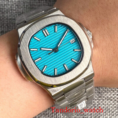40mm NH35A PT5000 Square Blue Dial Sapphire Crystal Automatic Mens Watch Date