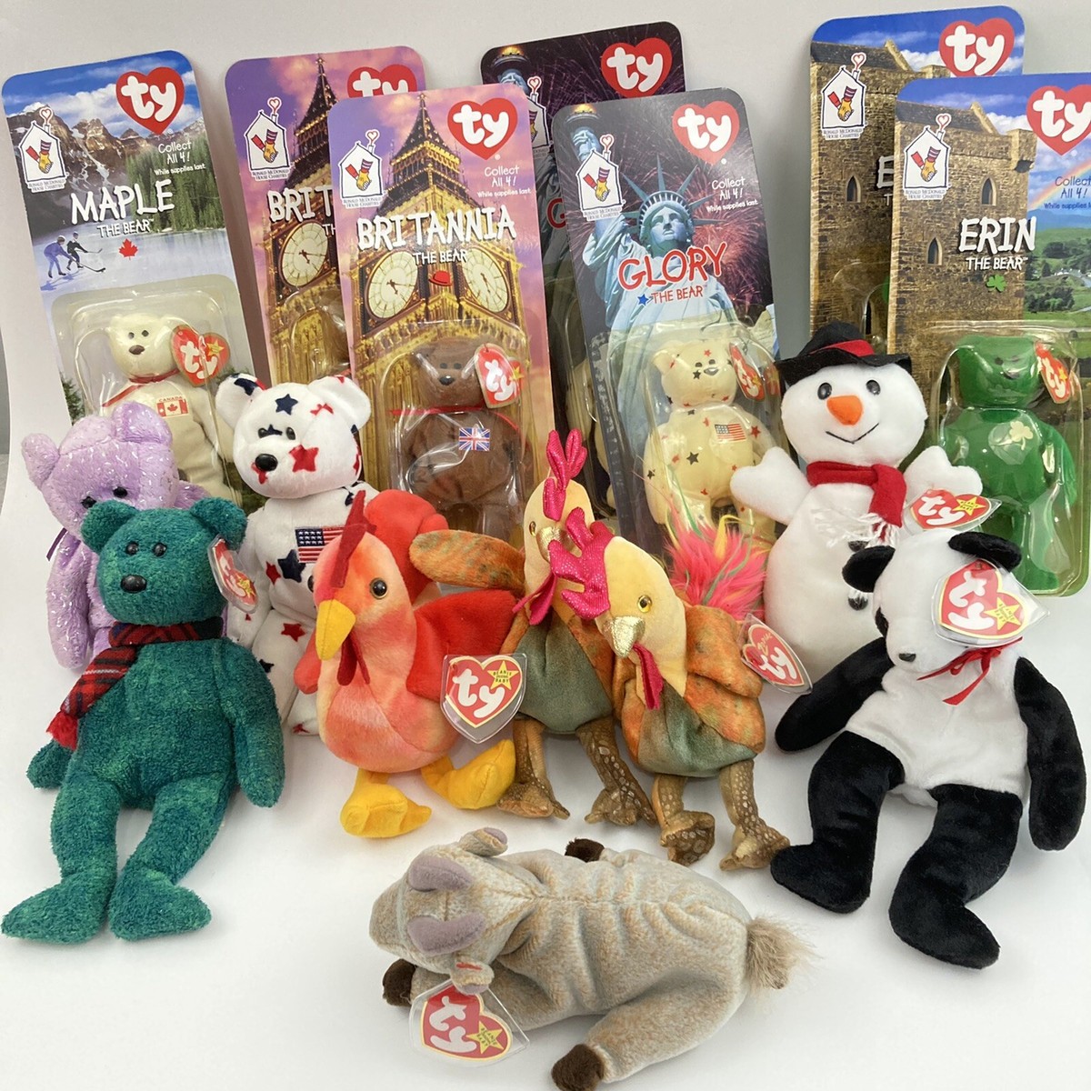 Lot of 16 Ty Beanie Babies 90's/00's w Sealed McDonalds