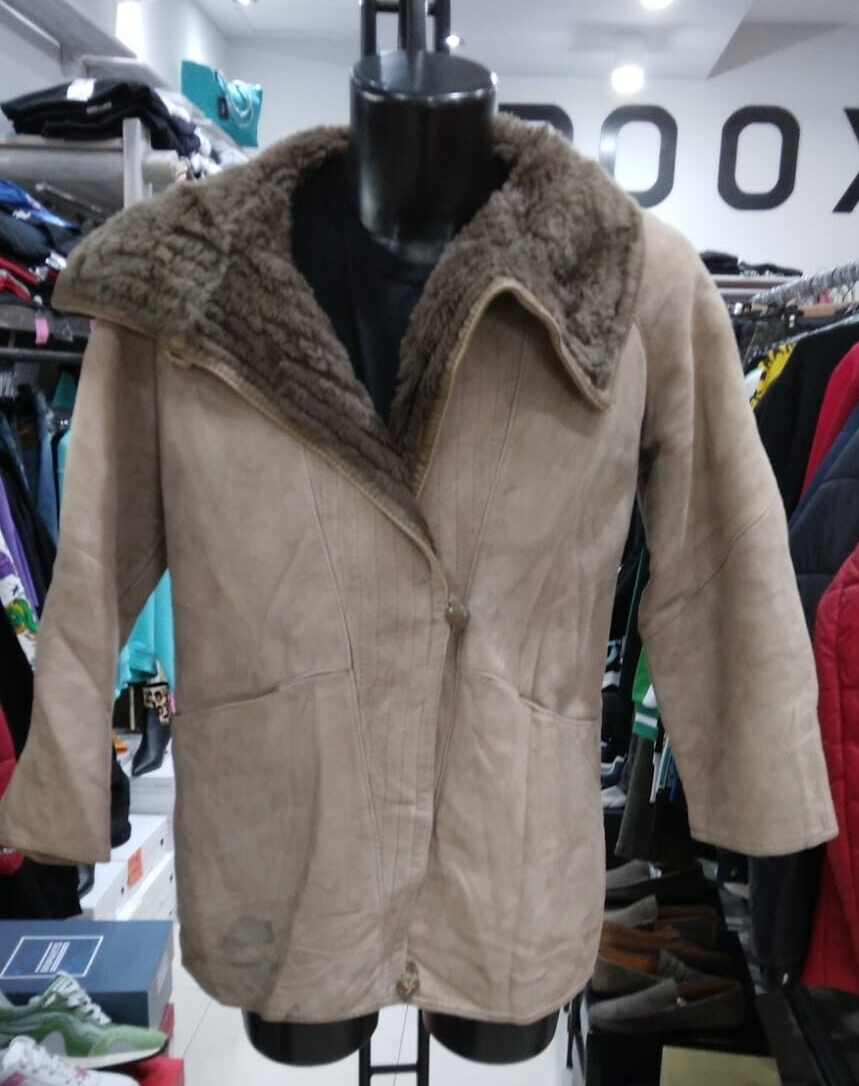 Vintage Light Brown Sheepskin Jacket Size 46 MGS318PI