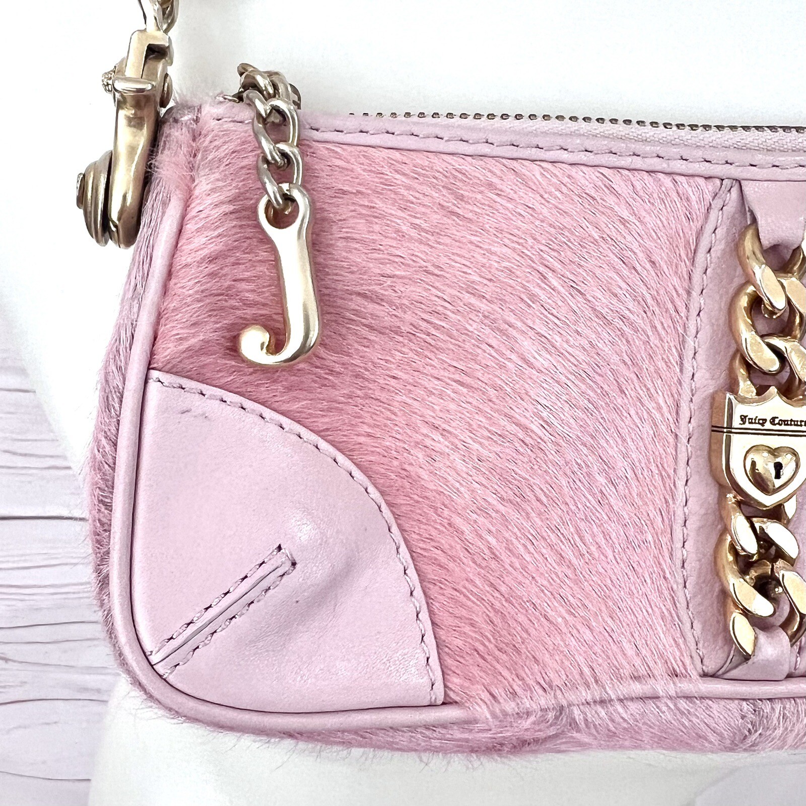 Vintage Y2K Juicy Couture Pony Calf Hair Leather … - image 12