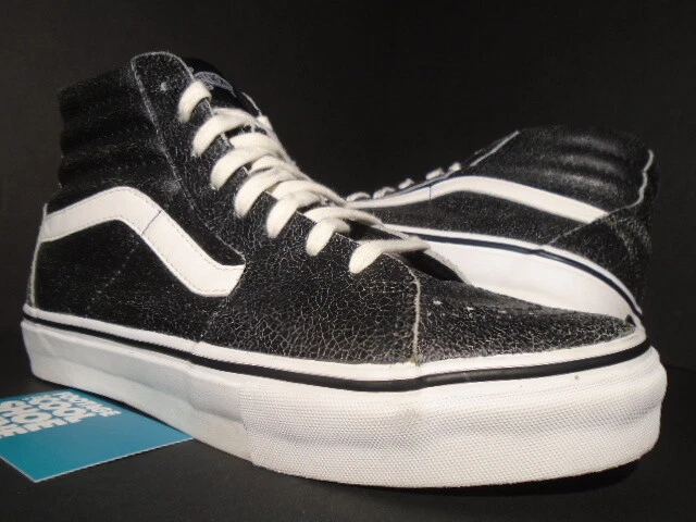 VANS SK8 HI LX 2007 CUIR CRAQUELÉ NOIR VRAI BLANC SUPRÊME 5893899 110 9