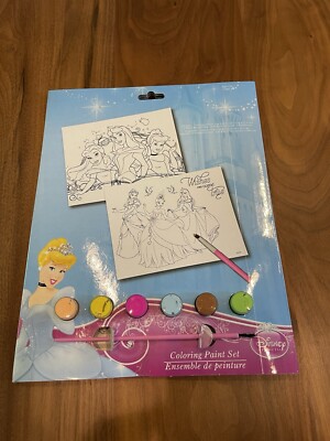 DISNEY PRINCESS COLORING PAINT SET  Many Colors - Near Vintage - RARE NEW NIP  
