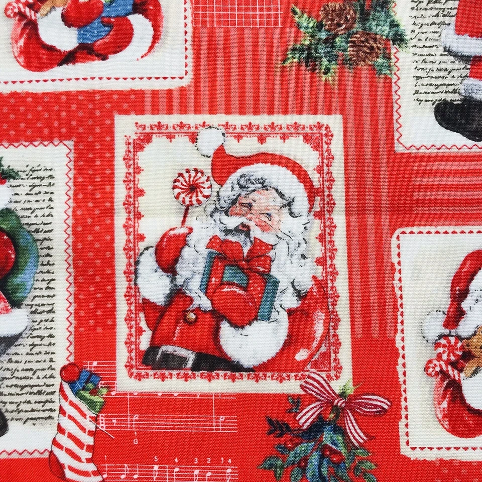 Santa Christmas ~ Poplin Fabric ~ Sold By Fat Quarter FQ 75cm W x  43cm L ~ BN - image 3 of 4