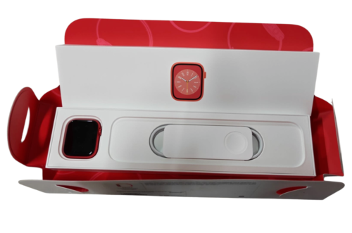 Apple Watch Series 8 GPS 45mm Red Alum Red Sport Band MNUU3LL/A *BAD BATTERY*