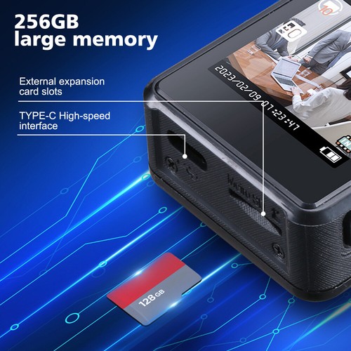Mini Body Kamera HD 1080P Clip Audio Video Recorde 180° drehbar Infrarot Nacht - Bild 10 von 24