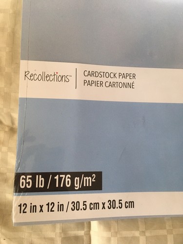 Recollections Card stock Paper Scrapbook Light Blues 12x12 Sheets 25 Sheets