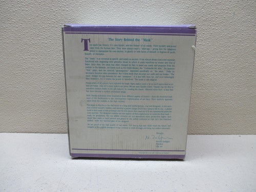 Ceramic Mask Clay Art Hand Painted #037 Carnival Vintage Pottery w/ Orig. Box - Picture 10 of 10