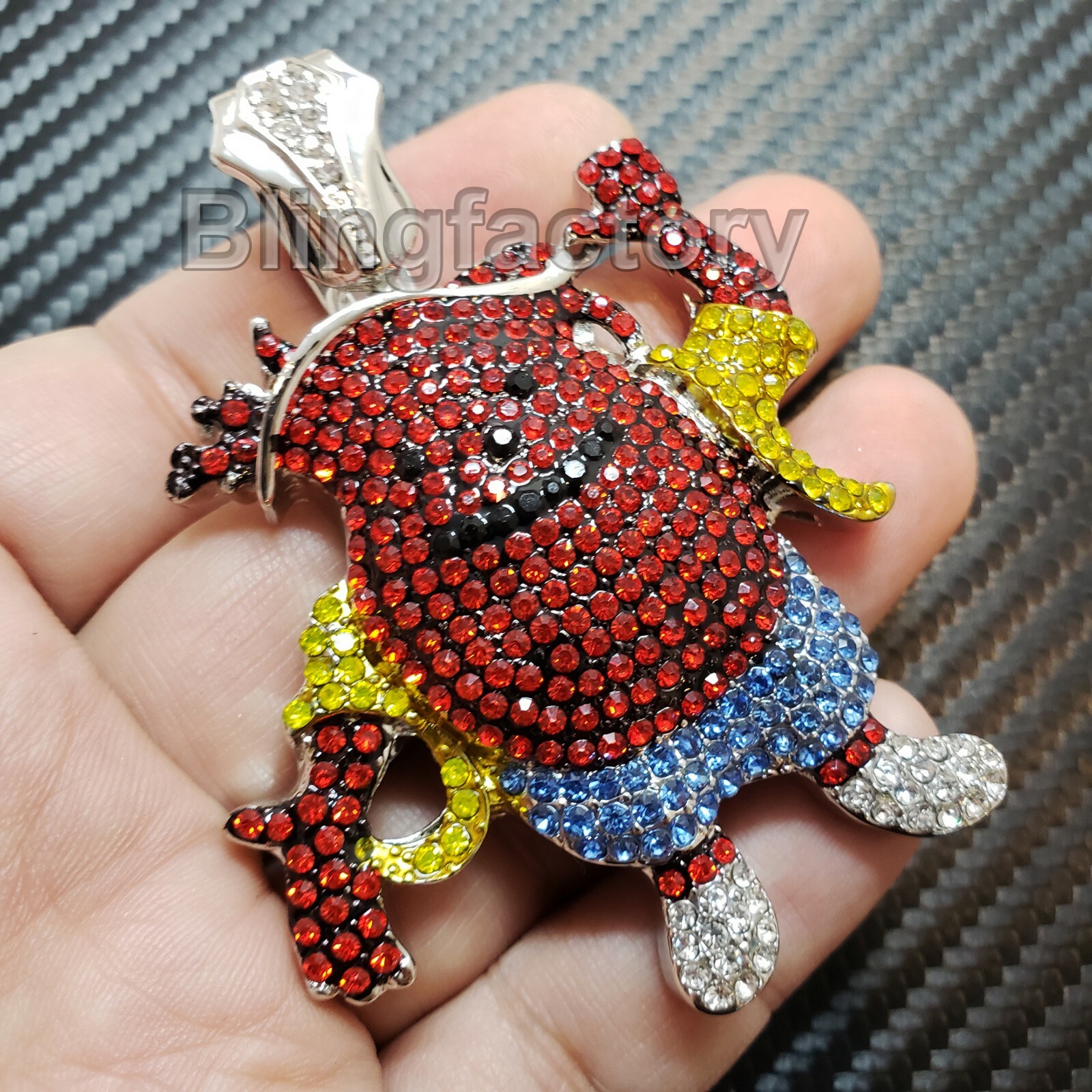 Kool Aid Chain Hip Hop Iced Silver Tone KOOL AID MAN & 18