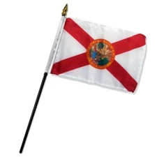 4x6 Florida Stick Flag State of Florida Stick Flag Table Staff Desk Table 100D