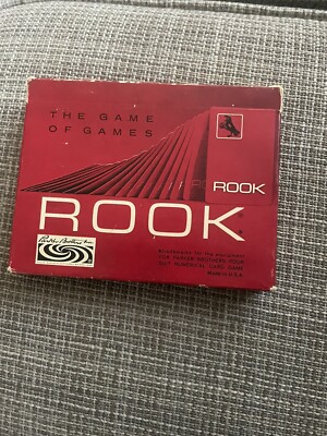 Vintage 1964 Parker Brothers Red Rook Card Game Complete. Instructions Box.