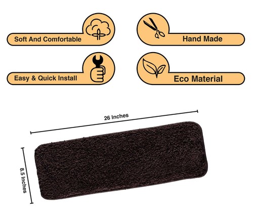 Stair Treads Carpet Mat Non Slip Skid Cleaning Machine Washable, Shaggy 22x67cm - Picture 46 of 88
