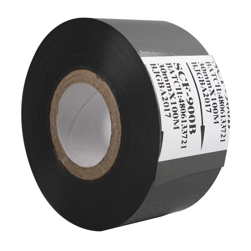 10 rollos de resina de cinta de transferencia térmica de 30 mm x 100 m para máquina impresora codificadora Foto 2 de 4