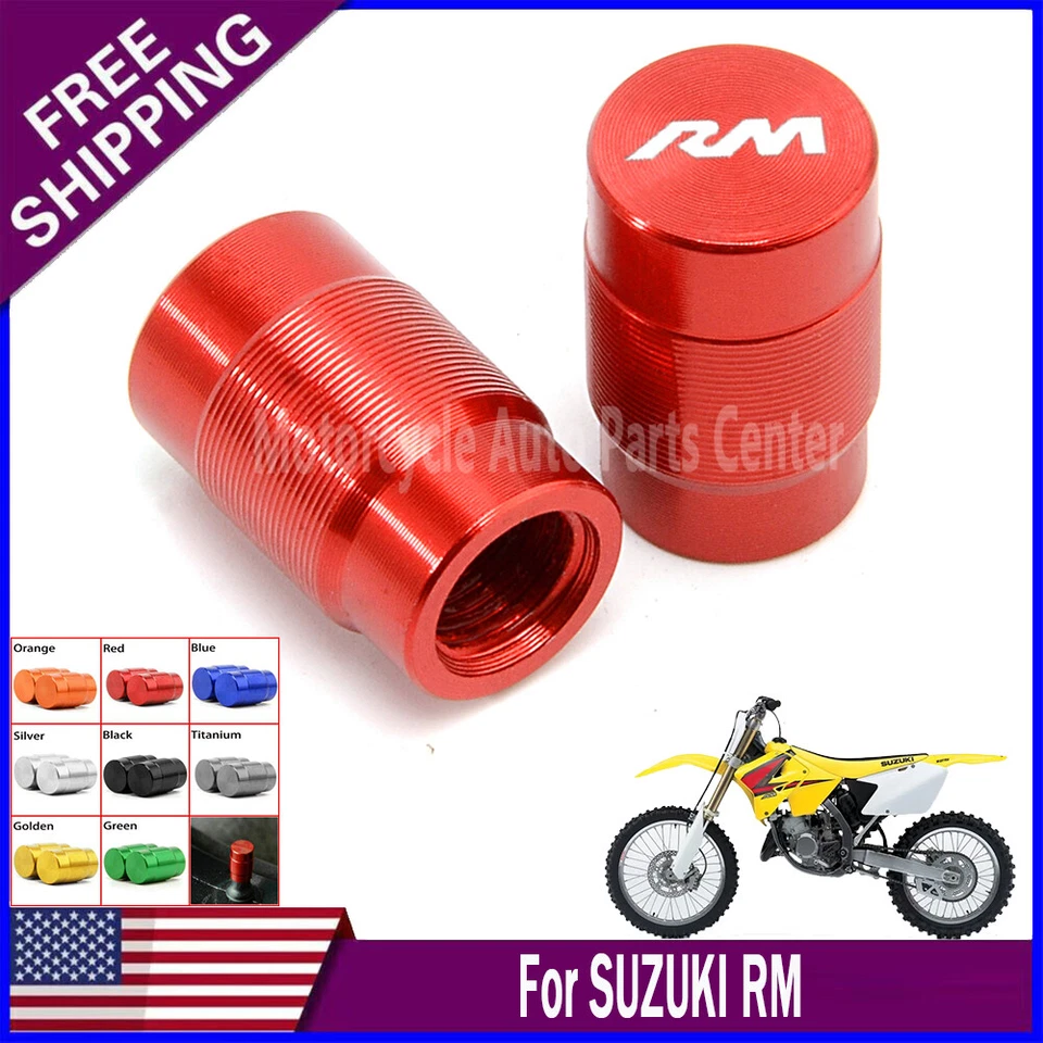 For SUZUKI RM50 60 65 80 85/L 100 125 250/Z 370 400 465 500 Tire Valve Cover CNC - Image 3 of 4