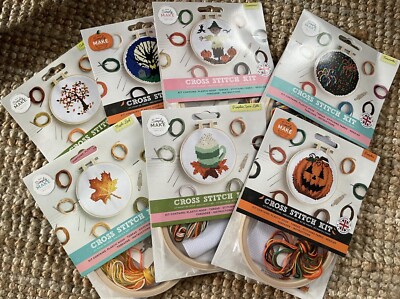 Docrafts HALLOWEEN & HERBST Kreuzstich-Kit einfach herstellen - 7 Optionen *NEU*