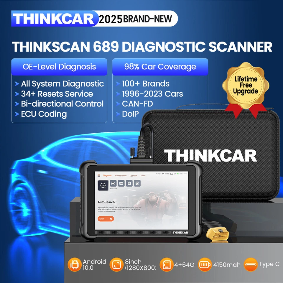 2025 ThinkScan 689 Full Diagnostic Tool E.CU Coding Bidirectional FCA Scanner US - Image 4 of 4