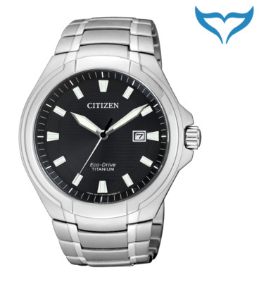 Citizen Super Titanium Armbanduhr BM7430-89E Saphir Eco-Drive Datum Herren Uhr