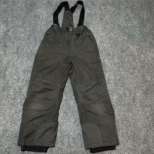 32 Degrees Snow Bib Youth Medium Grey Polyester Nylon Weatherproof Insulation