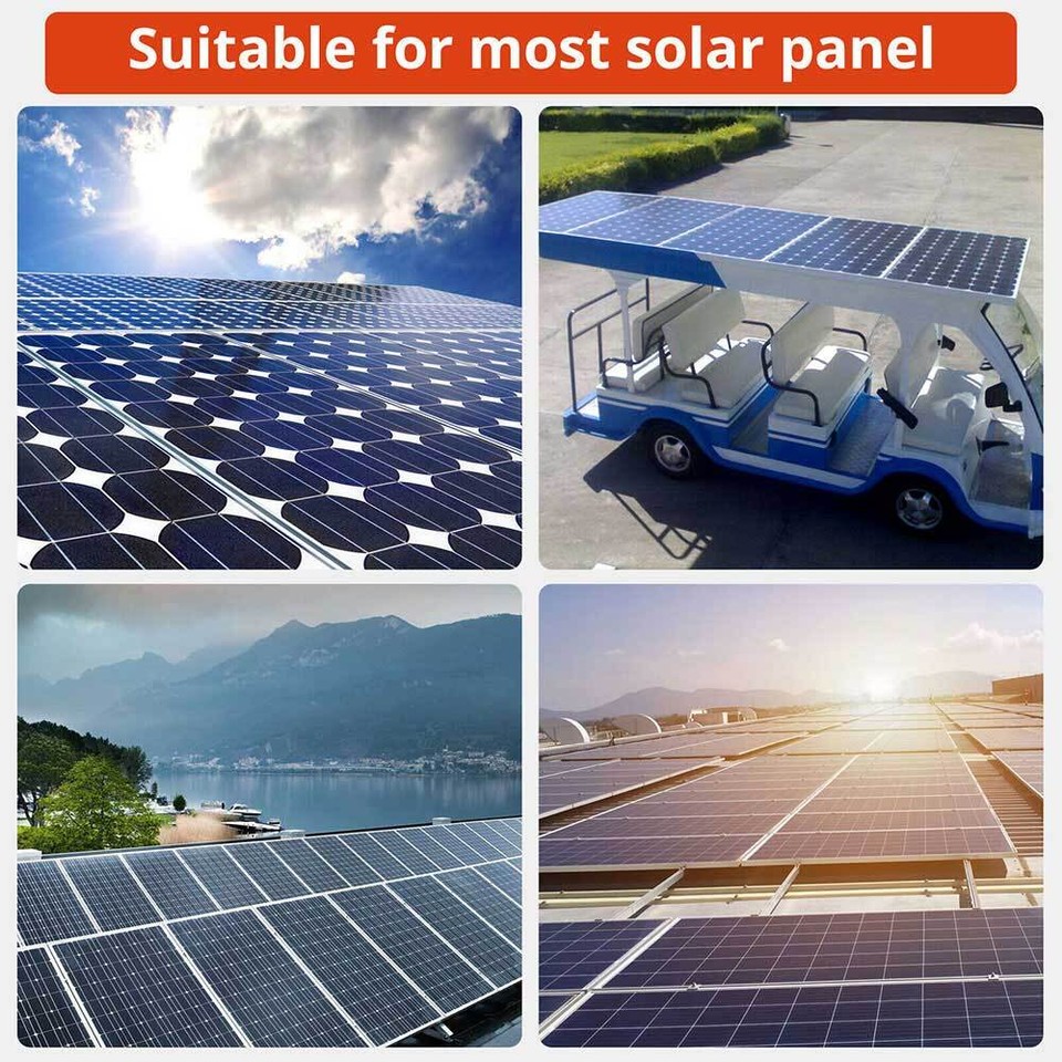 10 X 30/35mm Solar Panel Rail Bracket Mounting Aluminium Fixing Mid/End ...