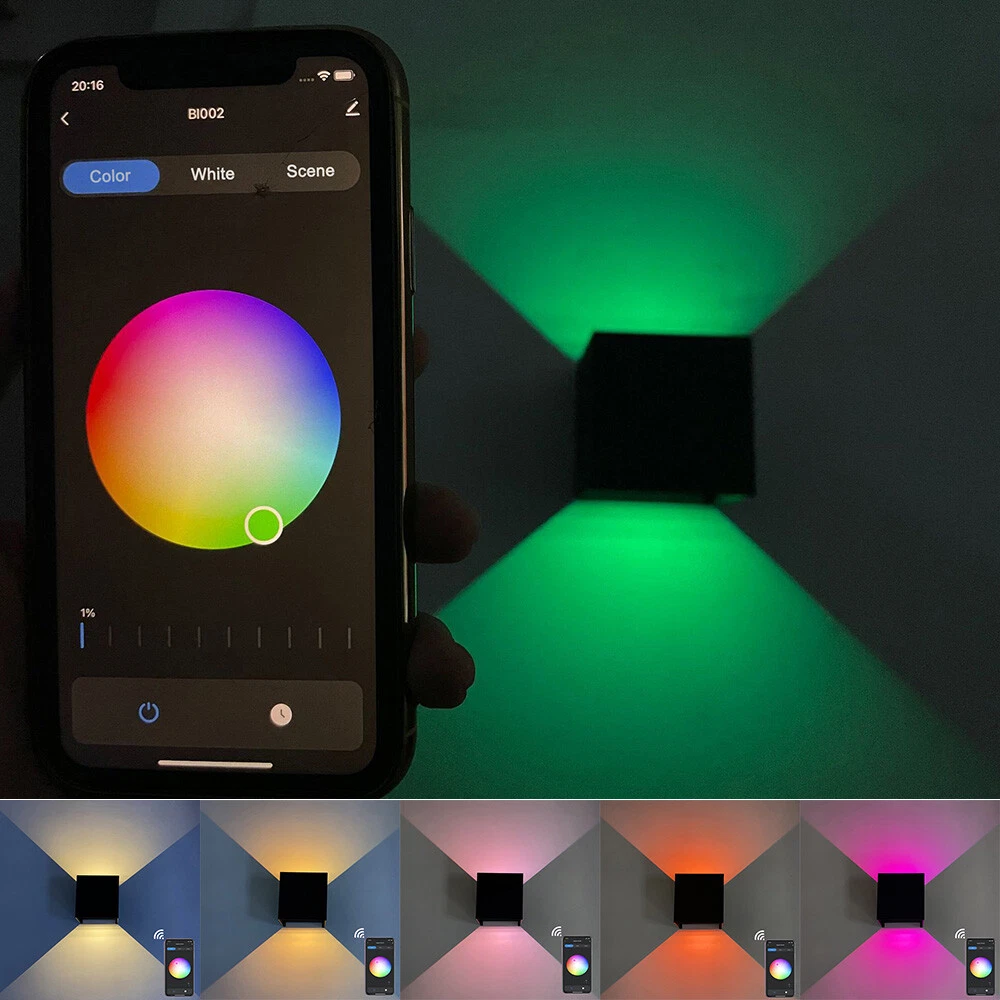 Color changing on sale led wall sconce