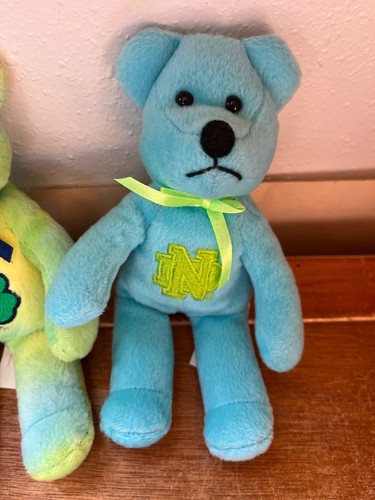 Lot Notre Dame Fighting Irish 2006 - 2008 Women’s Basketball Aqua Plush Teddy Be - Picture 3 of 7
