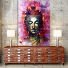 Colorful Buddha Buddhism Religion 1 Panel Piece Canvas Wall Art Painting Wallpap