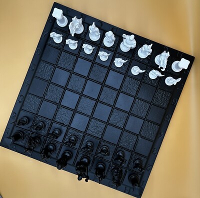 Schach Schachspiel Luxus Zinn Römer Brett VIP Handarbeit Upcycling Schwarz Weiß