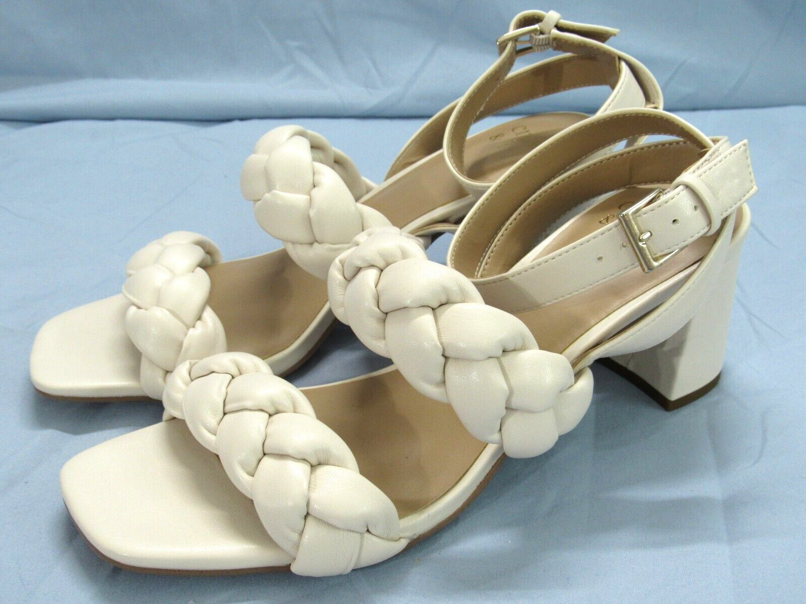 CROWN & IVY Blakely CREAM Faux Leather BRAIDED ST… - image 1