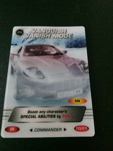 007 Spy Card Vanquish Vanish Mode Card Number 275 Ultra Rare - Picture 2 of 5