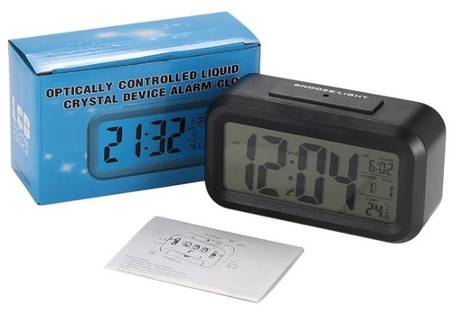 Wecker Digital Alarm Clock LED Zeit Temperatur Laut Kalender Schwarz DE DHL Reto - Bild 9 von 10