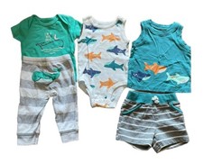 71 bundle baby boys 6 months carters clothing lot outfits,Bottoms tops Sea Life