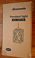 DEWENWILS Farmhouse Pendant Light Metal Dining Hall Hanging Light Fixture 1 Pack
