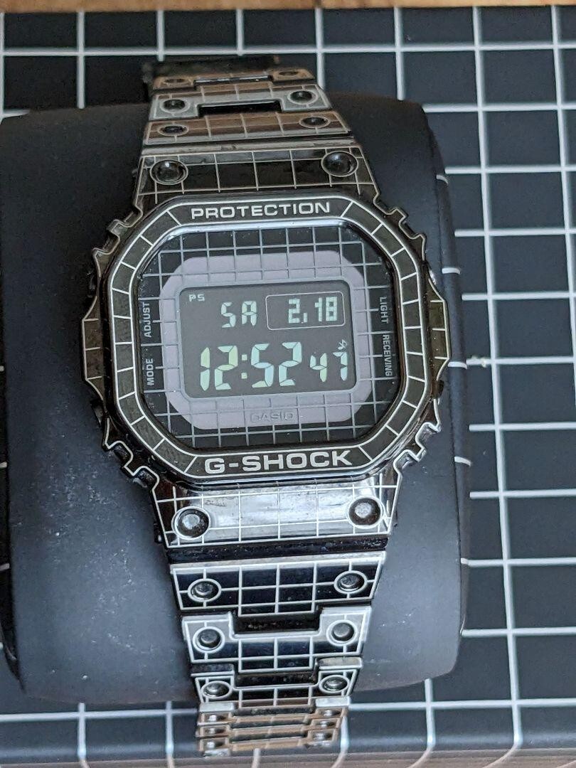 CASIO G-SHOCK GMW-B5000CS-1JR Full Metal Grid Tunnel Radio Wave
