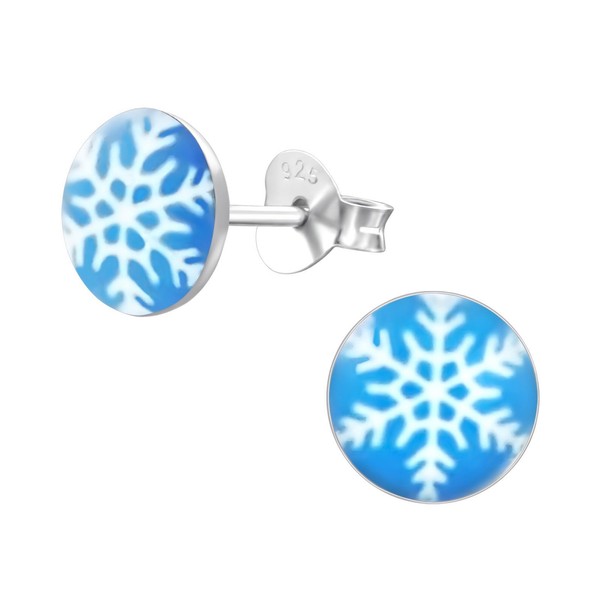 Schneeflocke Kinder Ohrringe 925 Silber MäDchen Ohrstecker Schmuck Geschenk-image