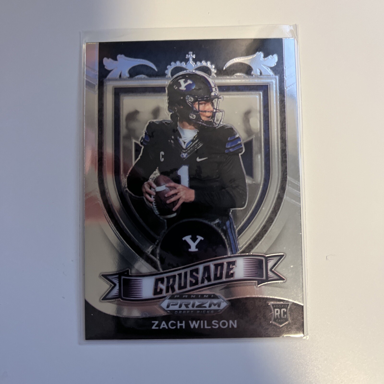 2021 Prizm Draft Picks Zach Wilson Crusade Rookie - #168